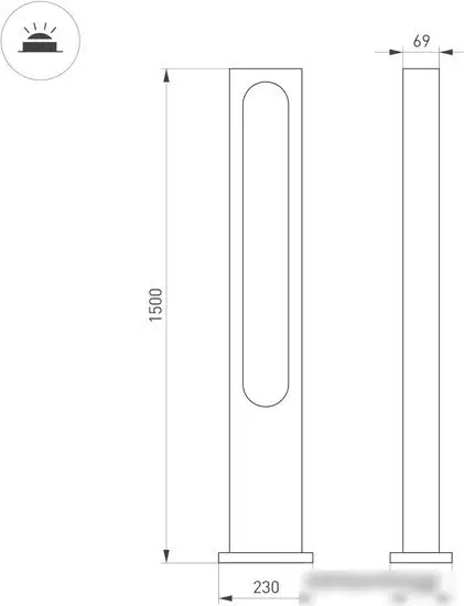 Фонарный столб Arlight LGD-MUSE-BOLL-H1500-18W Warm3000 035395