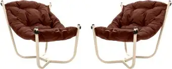 Кресло M-Group Чил 29360505 (2 шт, бежевый/коричневая подушка) – изображение в каталоге