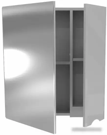 АВН Шкаф с зеркалом Латтэ 60 41.18 (1) (белый) – фото товара