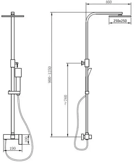 Душевая система Abber Daheim AF8220G (золото матовое) - фото товара
