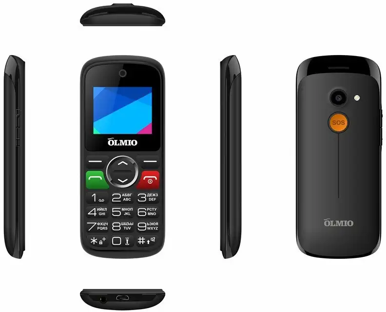 Кнопочный телефон Olmio C18 (черный) – фото товара