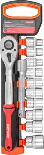 Набор трещотка с головками BaumAuto BM-012-5MSA (12 предметов)