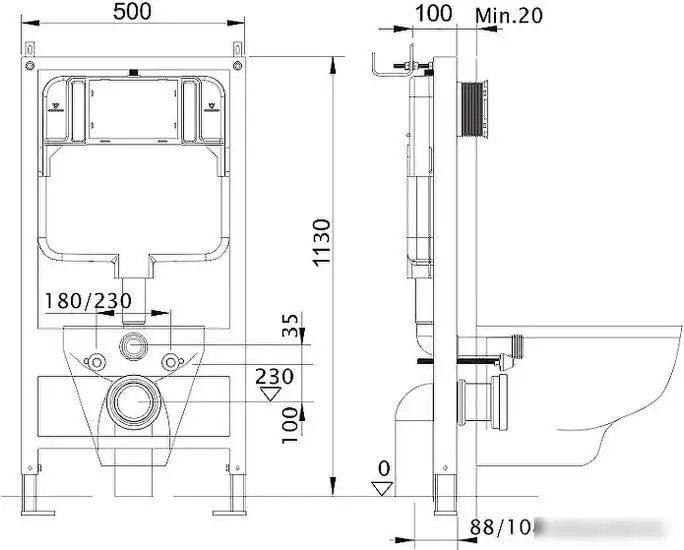 Унитаз подвесной Aquatek Бетта AQ1253W-00+INS-0000010 - фото товара