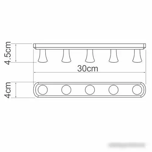Планка с крючками Wasserkraft K-1075 – фото товара