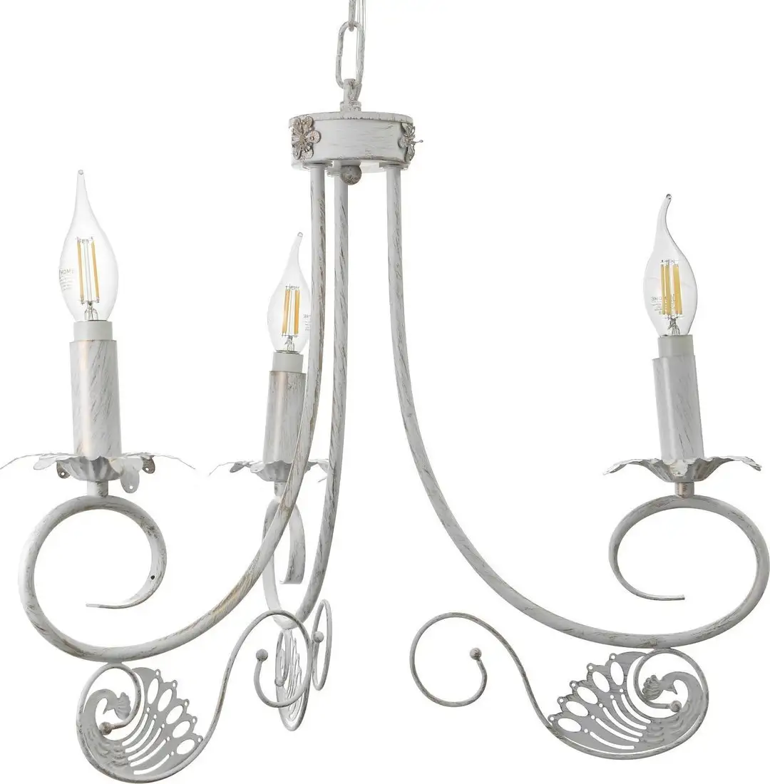 Подвесная люстра BayerLux Элессия 9526441 (белый/золотая патина) – фото товара