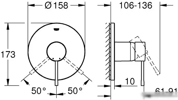 Смеситель Grohe Essence 24057001 - фото товара