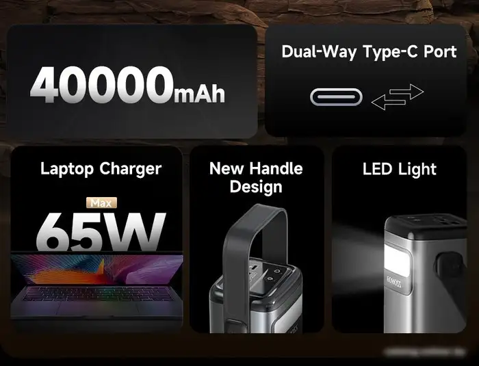 Внешний аккумулятор Romoss PMT40 Pro 40000mAh (черный) – фото товара