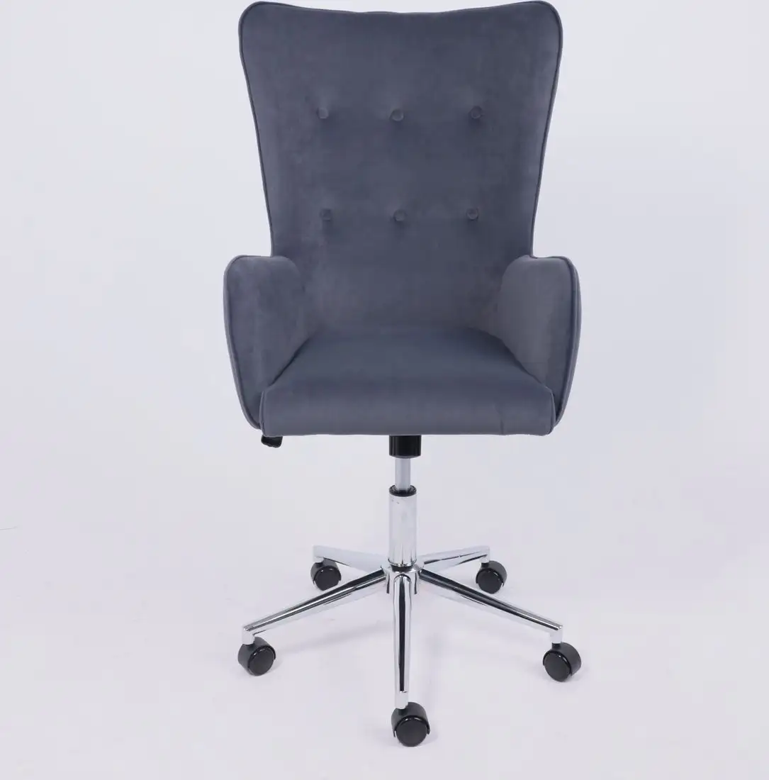 Офисное кресло AksHome Bella XL (chrome Kiton 713 Graphite велюр/графит) – фото товара