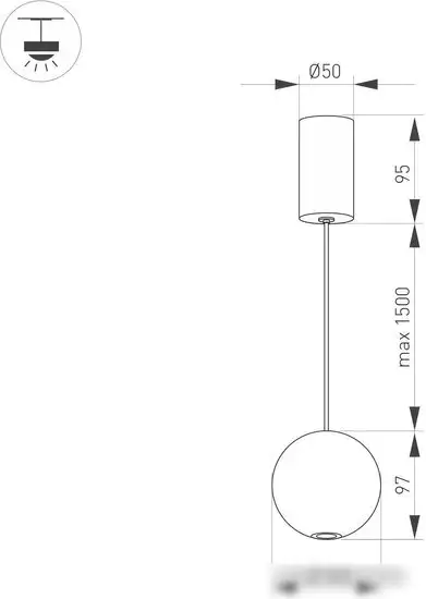 Люстра средней высоты Arlight SP-ELEMENTA-ORB-R100-9W Warm3000 032765 – фото товара