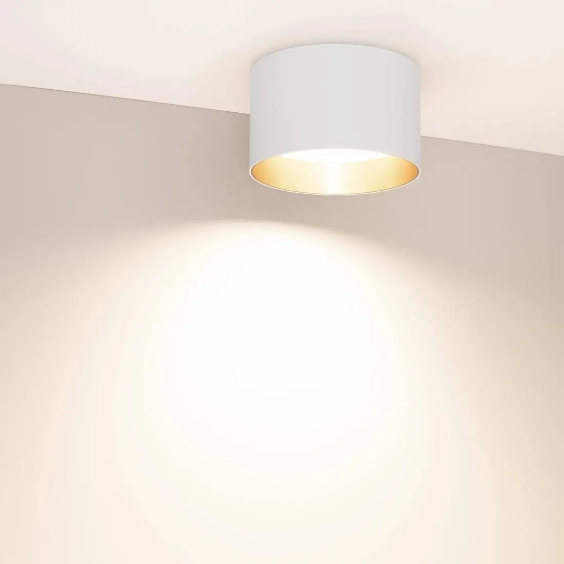 Точечный светильник Arlight SP-BISCOTTO-R140-15W Warm3300-MIX WH-GD 80deg 054915 – фото товара