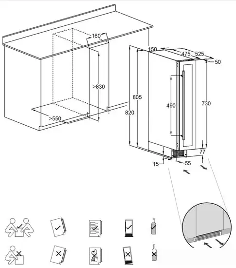 Винный шкаф Dunavox DAUF-9.22SS — фото товара