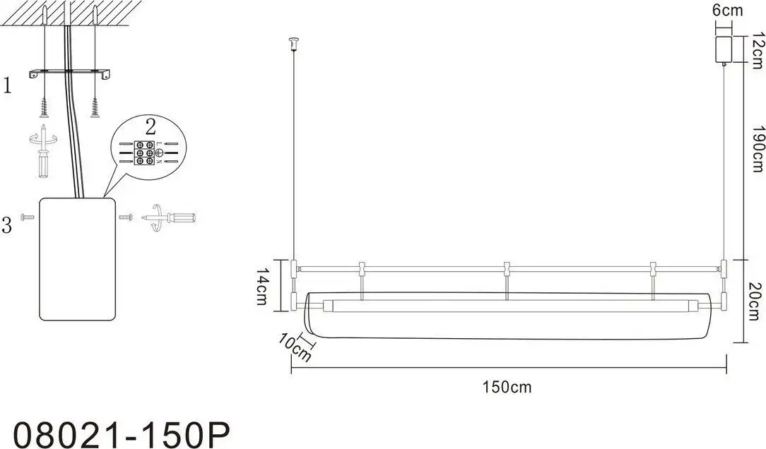 Подвесная люстра Kinklight Аника 08021-150P.19 (черный) – фото товара