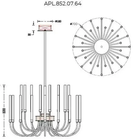 Подвесная люстра Aployt APL.852.07.64 – фото товара