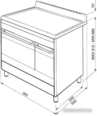 Кухонная плита Smeg SUK92CMX9 — фото товара