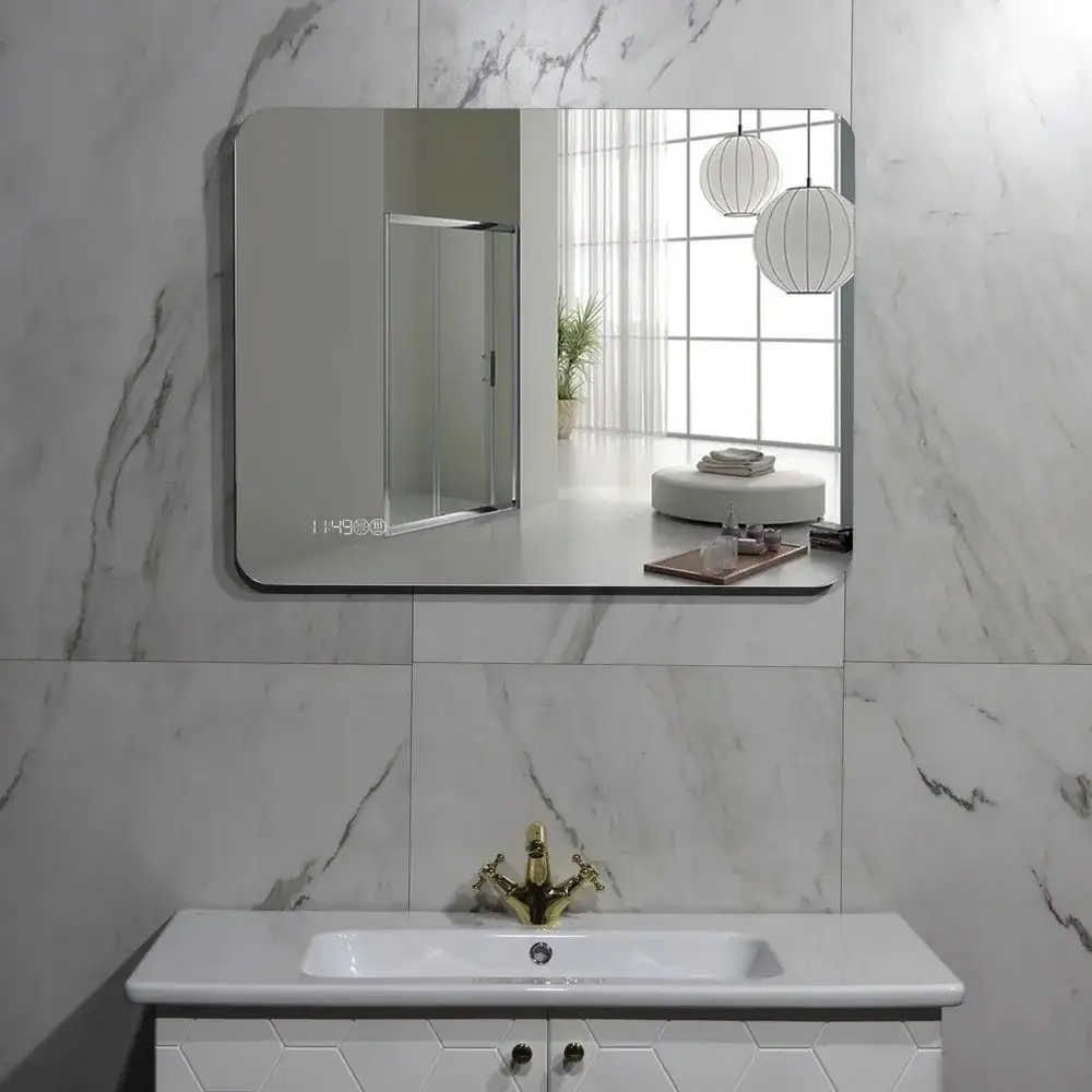 Пекам Зеркало Marta Fly 80x60 MartaFly-80x60spcl (с подсветкой, сенсором на прикосновение, подогревом и часами) – фото товара