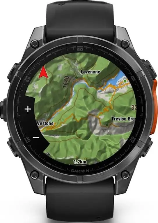 Умные часы Garmin Fenix 8 47мм (серый, черный силиконовый ремешок) – фото товара