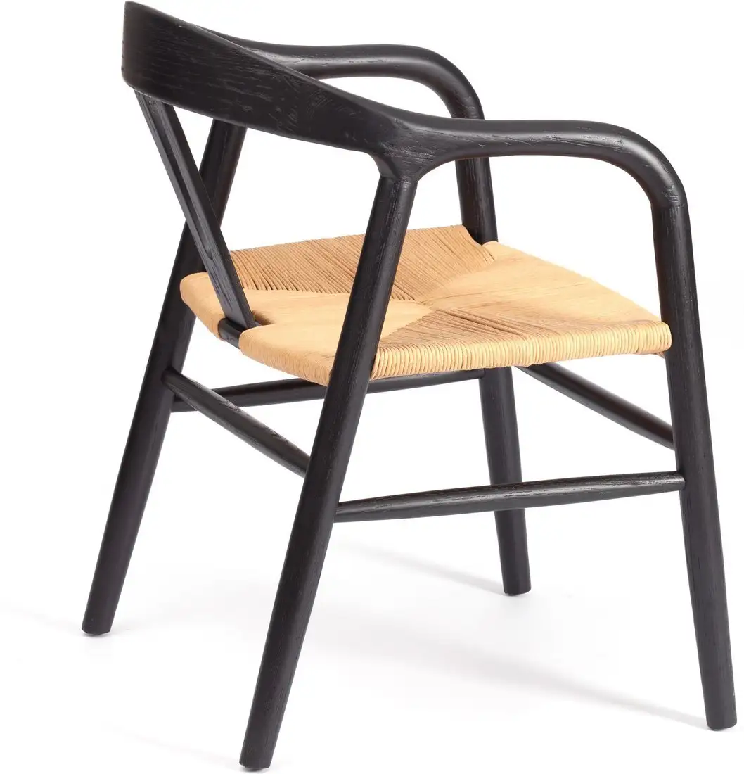 Стул TetChair Vali дерево вяз/бечевка (черный)
