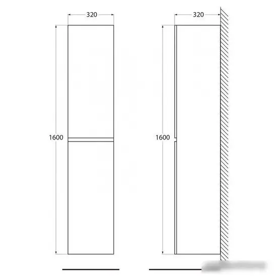 BelBagno Шкаф-пенал Albano-1600-2A-SC-RR-P (rovere rustico) – фото товара