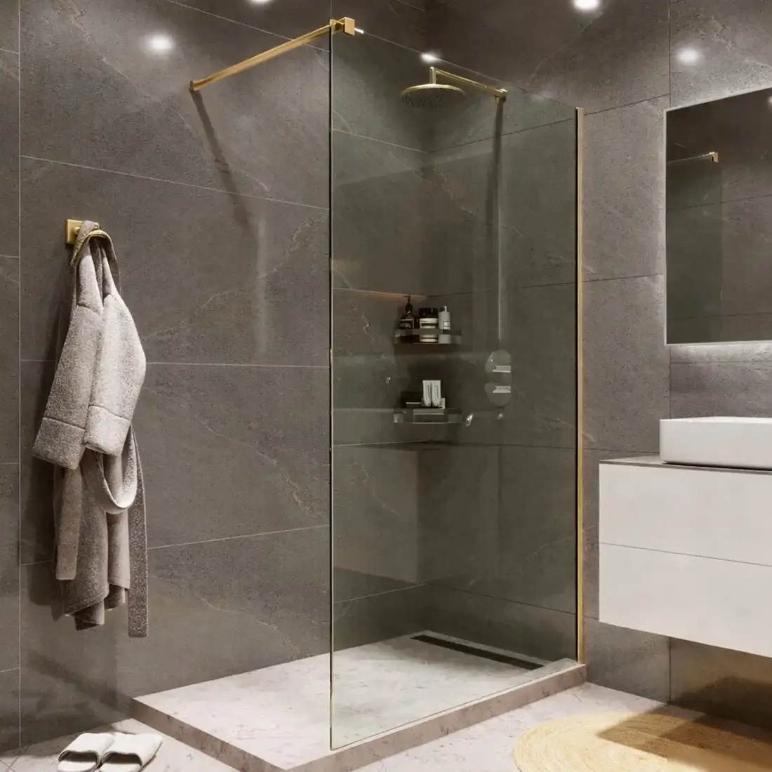 Душевая стенка Benetto BEN-602 MG C 100х200 - фото товара