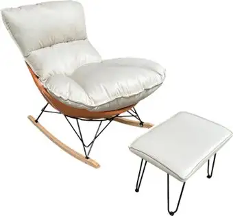 Кресло-качалка Mio Tesoro Монга-2 (бежевый/оранжевый)