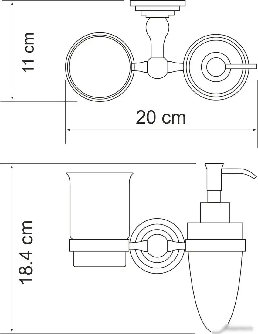 Держатель для стакана и дозатора мыла Wasserkraft Ammer K-7089 – фото товара