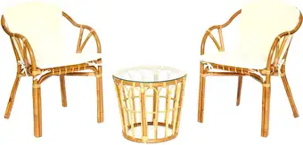 Набор садовой мебели TetChair Akira с подушкой (натуральный) – изображение в каталоге