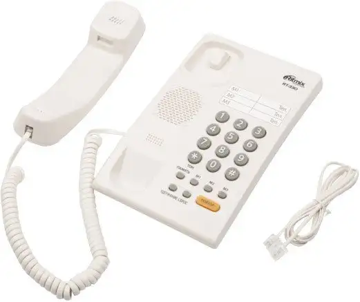 Проводной телефон Ritmix RT-330 (белый) – фото товара