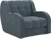 Кресло-кровать Мебель-АРС Барон НПБ (велюр, серый/синий HB-178/26) – изображение в каталоге