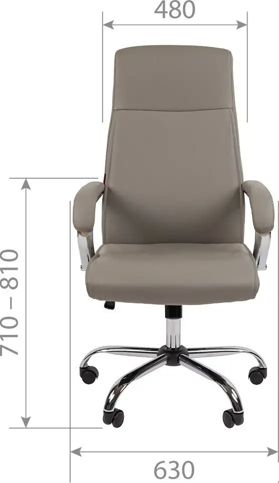 Офисное кресло CHAIRMAN CH425 (экокожа, серый) – фото товара