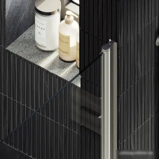 Душевая дверь MaybahGlass 198x80 MGD-803-5 (прозрачное стекло/хром матовый) - фото товара