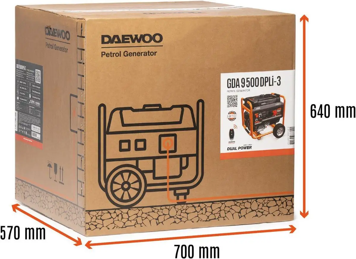 Бензиновый генератор Daewoo Power GDA 9500DPLi-3 – фото товара
