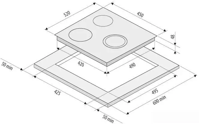 Варочная панель Krona Fidato 45 BL - фото товара