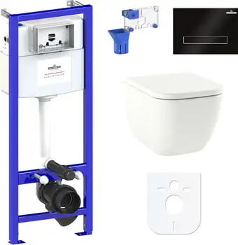 Унитаз Lavinia Boho Relfix One Rimless 7 в 1 87040082 (черное стекло) - изображение в каталоге