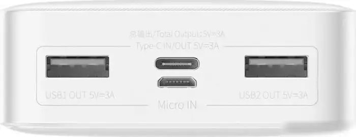 Внешний аккумулятор Baseus Bipow Digital Display 20000mAh (белый) – фото товара