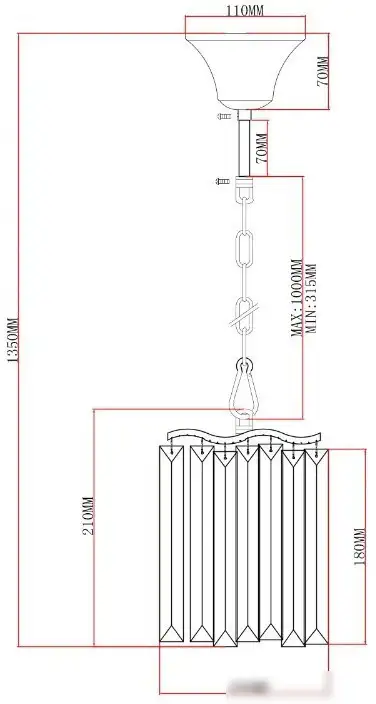 Подвесная люстра Moderli Wave V10771-1P – фото товара