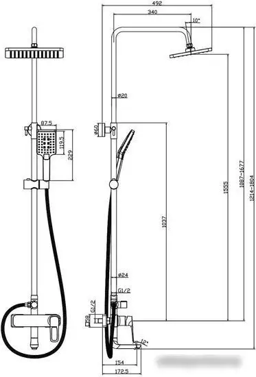 Душевая система Rossinka Silvermix RS46-46 - фото товара