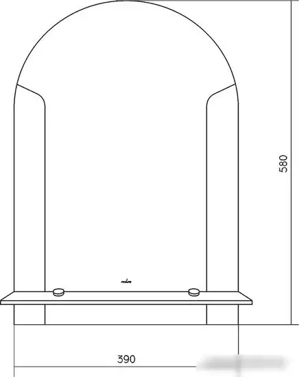 Mixline Зеркало Муза 552616 (с полкой) – фото товара