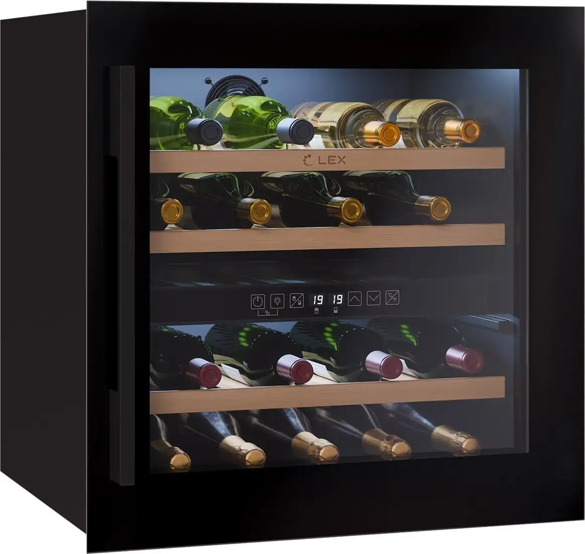 Винный шкаф LEX LWD6036BL Dual Zone — фото товара