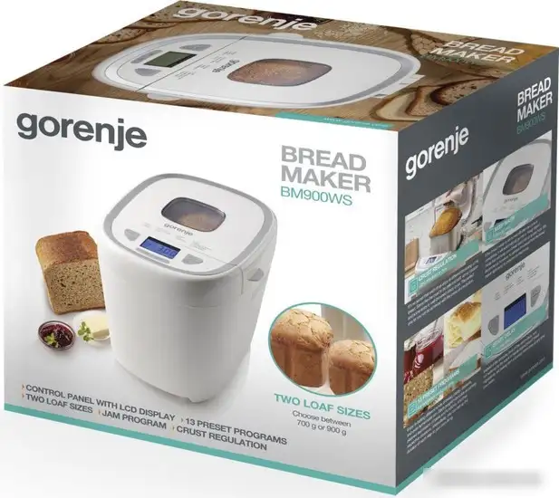 Хлебопечка Gorenje BM900WS – фото товара
