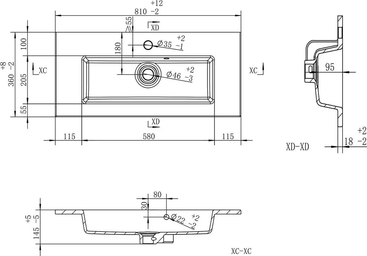 Умывальник Brevita Avila 80 B-AVI080-01 - фото товара