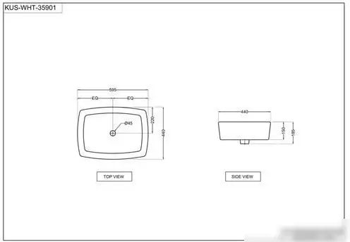 Умывальник Jaquar KUS-WHT-35901 - фото товара