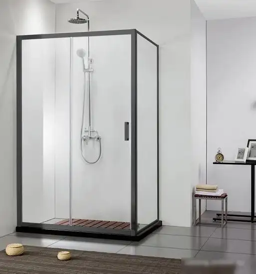 Душевая стенка Aquatek AQ ARI WA 10020BL 100x200 (черный/прозрачное стекло) - фото товара