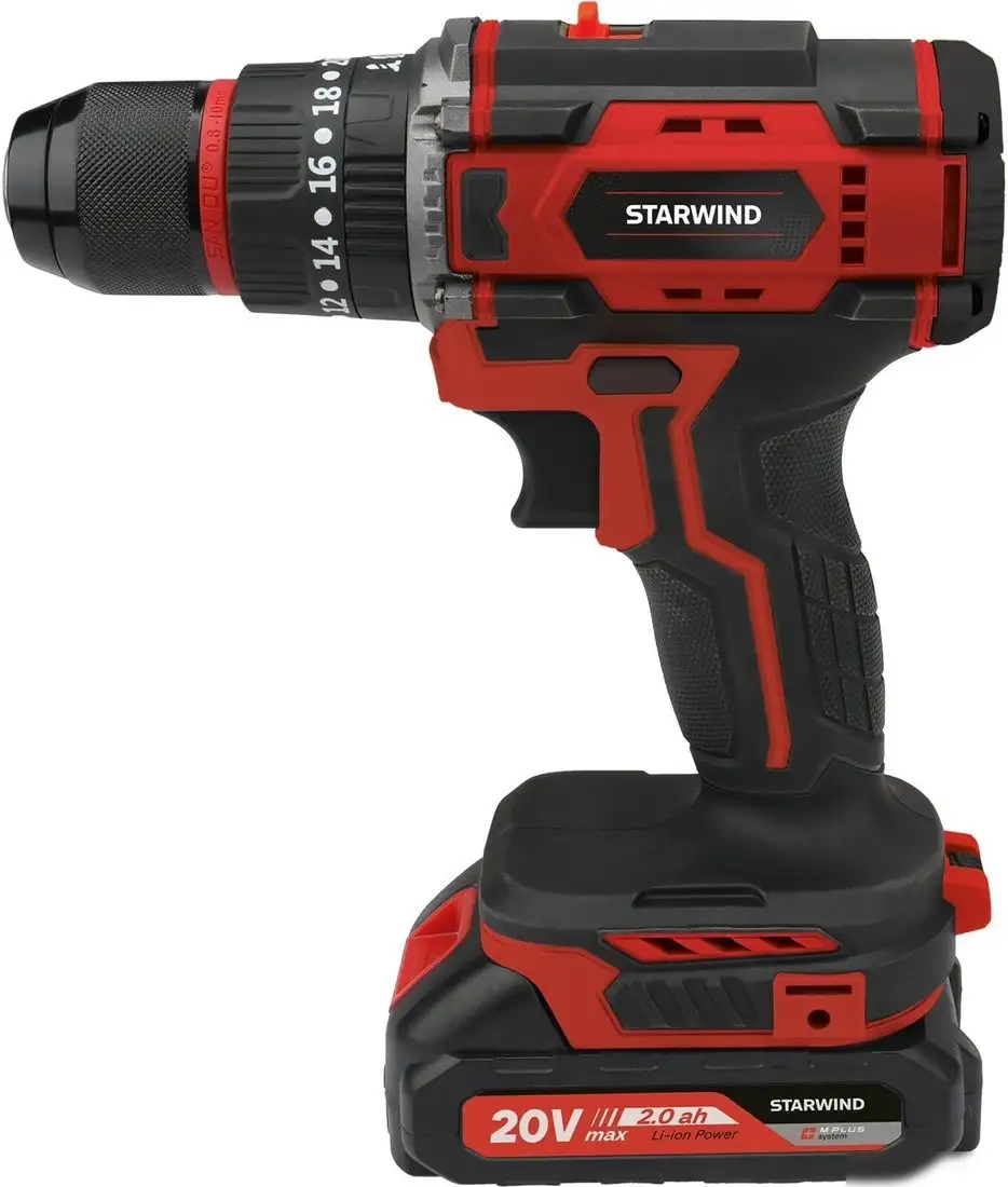 Ударная дрель-шуруповерт StarWind CD20-2.0/2.0HS1 (с 2-мя АКБ, кейс) – фото товара