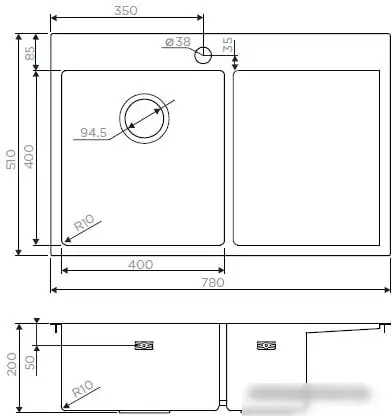 Кухонная мойка Omoikiri Akisame 78 IN-R - фото товара