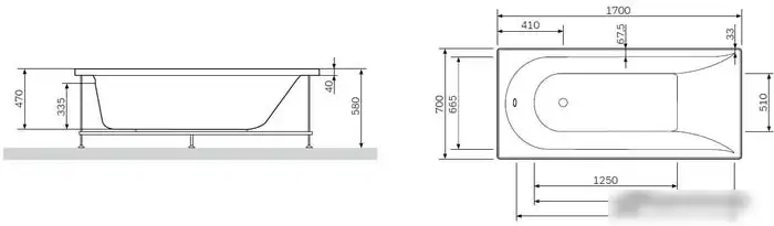 Ванна AM.PM Spirit W72A-170-070W-A2 - фото товара