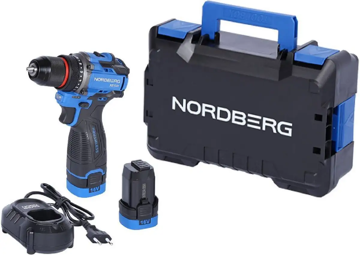 Дрель-шуруповерт Nordberg NE104K (с 2-мя АКБ, кейс) – фото товара