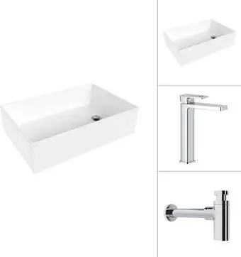 Умывальник Lauter 21518-1 + Cascade 21СК0655C с сифоном 21635CH (хром) - изображение в каталоге