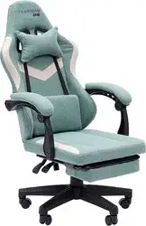 Игровое (геймерское) кресло CHAIRMAN CH26 (ткань, зеленый/бежевый)