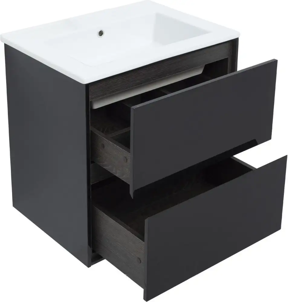 Aquanet Тумба под умывальник Милан 65 306379 (черный глянец) – фото товара