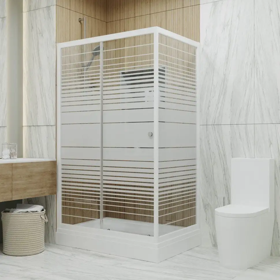 Душевой уголок Triton Фьюжн 100x80 А Полосы - фото товара